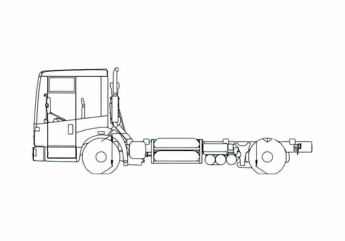 Blueprint Mercedes Benz Econic 1828 II NGT Truck A4 Photo Print