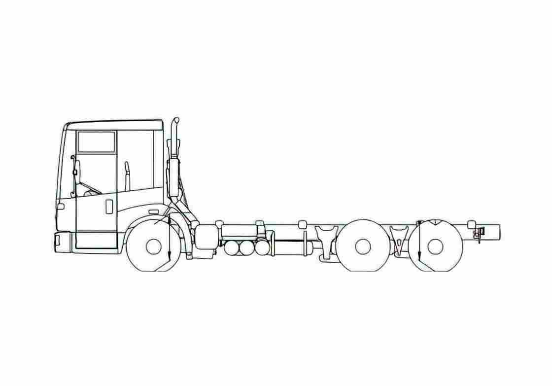 Blueprint Mercedes Benz Econic 26 Litnla 6x2 Truck A4 Photo Print