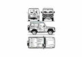 Blueprint Mercedes Benz G Class W463 SWB SUV 1999 A4 Photo Print
