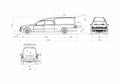 Blueprint Mercedes Benz Hearse Wagon 2007 A4 Photo Print