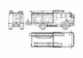Blueprint Mercedes Benz L1017 36 Fire Truck 1976 A4 Photo Print