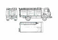 Blueprint Mercedes Benz L1017AF 36 Fire Truck 1980 A4 Photo Print