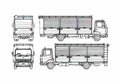 Blueprint Mercedes Benz L1117 Fire Truck 1985 A4 Photo Print