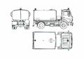 Blueprint Mercedes Benz L1217 Fire Truck 1979 A4 Photo Print