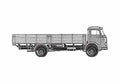 Blueprint Mercedes Benz L141B Truck 1964 A4 Photo Print