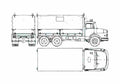 Blueprint Mercedes Benz L1618 Fire Truck 1968 A4 Photo Print