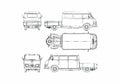 Blueprint Mercedes Benz L206 Pick up 1970 A4 Photo Print