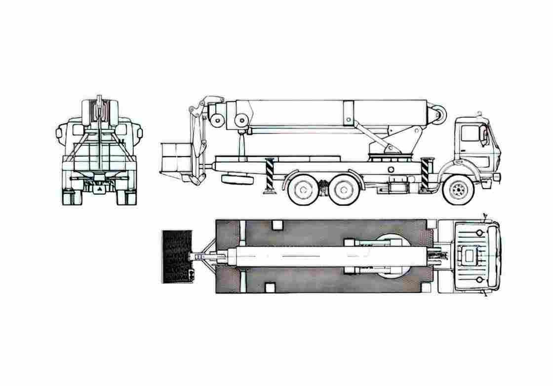 Blueprint Mercedes Benz L2626K 6x6 Fire Truck 1979 A4 Photo Print