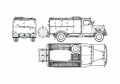Blueprint Mercedes Benz L3000S Fire Truck 1941 A4 Photo Print