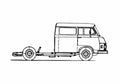 Blueprint Mercedes Benz L306D Truck 1976 A4 Photo Print