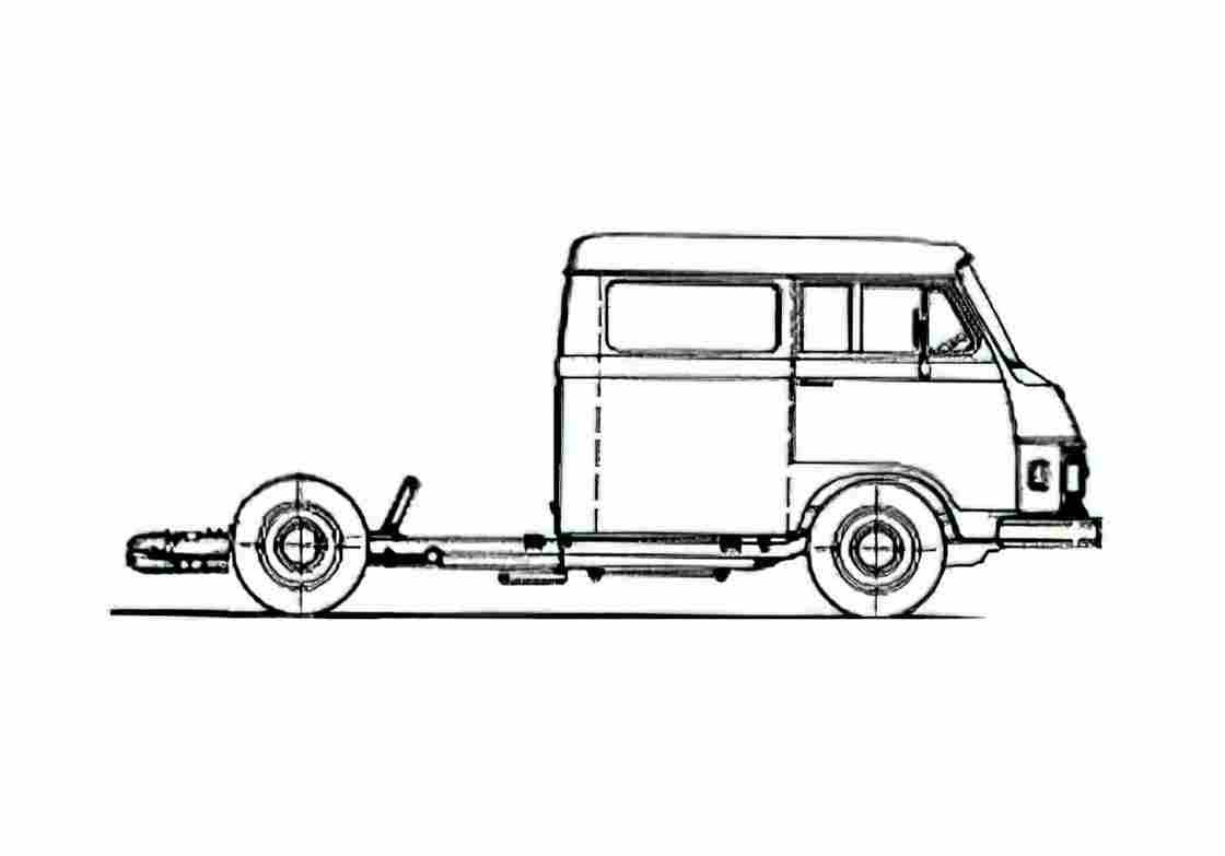 Blueprint Mercedes Benz L306D Truck 1976 A4 Photo Print