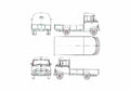 Blueprint Mercedes Benz L319D Pick up 1958 A4 Photo Print