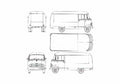 Blueprint Mercedes Benz L319D Van 1957 A4 Photo Print