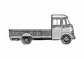 Blueprint Mercedes Benz L406 Truck 1964 A4 Photo Print