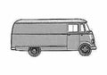 Blueprint Mercedes Benz L406 Van 1964 A4 Photo Print