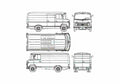 Blueprint Mercedes Benz L409 Van 1975 A4 Photo Print