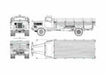 Blueprint Mercedes Benz L4500A Truck 1941 A4 Photo Print