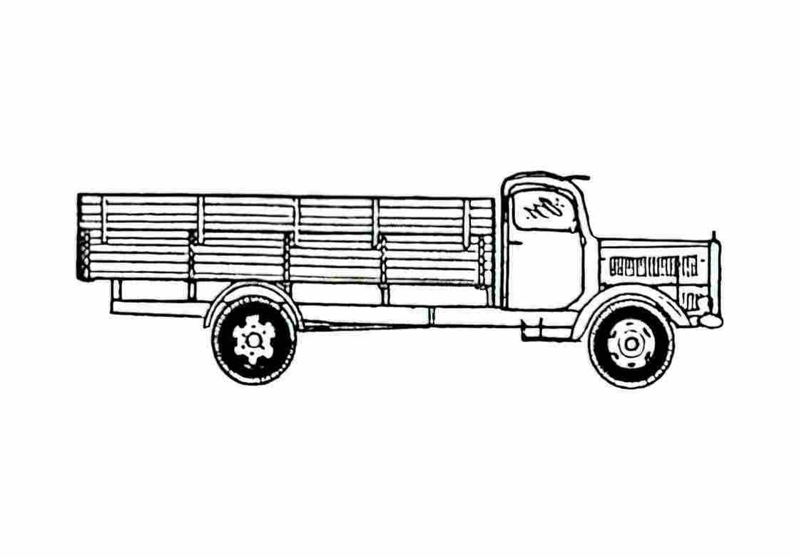 Blueprint Mercedes Benz L4500A Truck 1943 A4 Photo Print