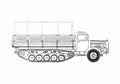 Blueprint Mercedes Benz L4500R Truck 1944 A4 Photo Print