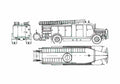 Blueprint Mercedes Benz L4500S Fire Truck 1940 A4 Photo Print