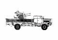 Blueprint Mercedes Benz L5000 Truck A4 Photo Print