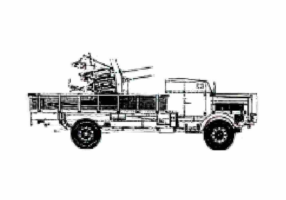 Blueprint Mercedes Benz L5000 Truck A4 Photo Print