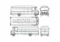 Blueprint Mercedes Benz L508 LWB Van 1975 A4 Photo Print