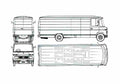 Blueprint Mercedes Benz L508 SWB Van 1975 A4 Photo Print