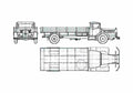 Blueprint Mercedes Benz L6500 Truck 1935 A4 Photo Print