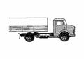 Blueprint Mercedes Benz L701 Truck 1964 A4 Photo Print