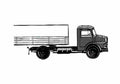 Blueprint Mercedes Benz L911 Truck 1964 A4 Photo Print