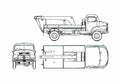 Blueprint Mercedes Benz LA328 Tow Truck 1960 A4 Photo Print