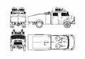 Blueprint Mercedes Benz LAF1113 Truck 1975 A4 Photo Print