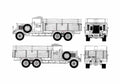 Blueprint Mercedes Benz LG3000 Truck 1945 A4 Photo Print