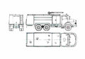 Blueprint Mercedes Benz LK2624 Fire Truck 1980 A4 Photo Print