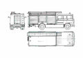 Blueprint Mercedes Benz LP1319 Fire Truck 1972 A4 Photo Print
