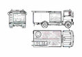 Blueprint Mercedes Benz LP813 32 Fire Truck 1978 A4 Photo Print