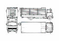 Blueprint Mercedes Benz LP813 42 Fire Truck 1972 A4 Photo Print
