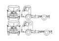 Blueprint Mercedes Benz LPS334 Truck 1960 A4 Photo Print