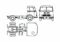 Blueprint Mercedes Benz LS315 Truck 1956 A4 Photo Print