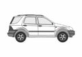 Blueprint Mercedes Benz M Class W163 SUV 1998 A4 Photo Print