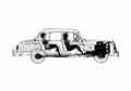 Blueprint Mercedes Benz S Class W120 220S Sedan 1957 A4 Photo Print