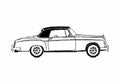 Blueprint Mercedes Benz S Class W120 220SC Cabriolet 1959 A4 Photo Print
