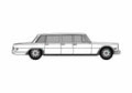 Blueprint Mercedes Benz S class W100 600L Limousine 1963 A4 Photo Print