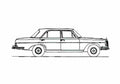 Blueprint Mercedes Benz SEL class W108 300SEL Sedan 1969 A4 Photo Print