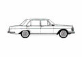 Blueprint Mercedes Benz SEL class W108 300SEL Sedan 1971 A4 Photo Print