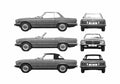 Blueprint Mercedes Benz SL Class W113 350SL Cabriolet 1971 A4 Photo Print