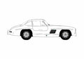 Blueprint Mercedes Benz SL class W194 300SL Coupe 1955 A4 Photo Print