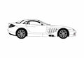 Blueprint Mercedes Benz SLR McLaren Coupe 2005 2) A4 Photo Print