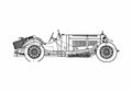 Blueprint Mercedes Benz SSK W06 Sedan 1932 A4 Photo Print